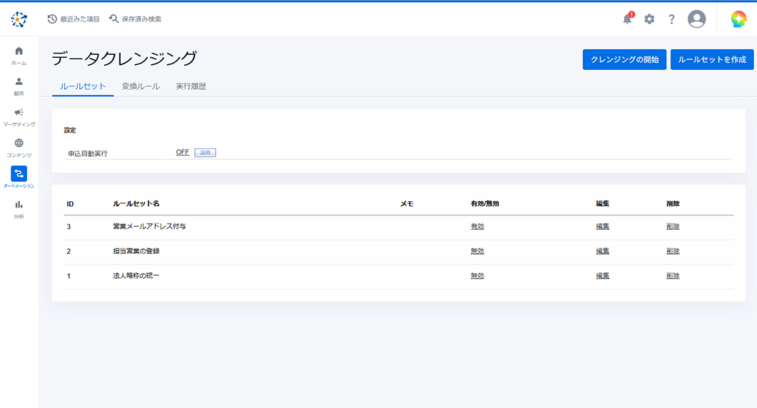 データクレンジング(名寄せ)機能イメージ