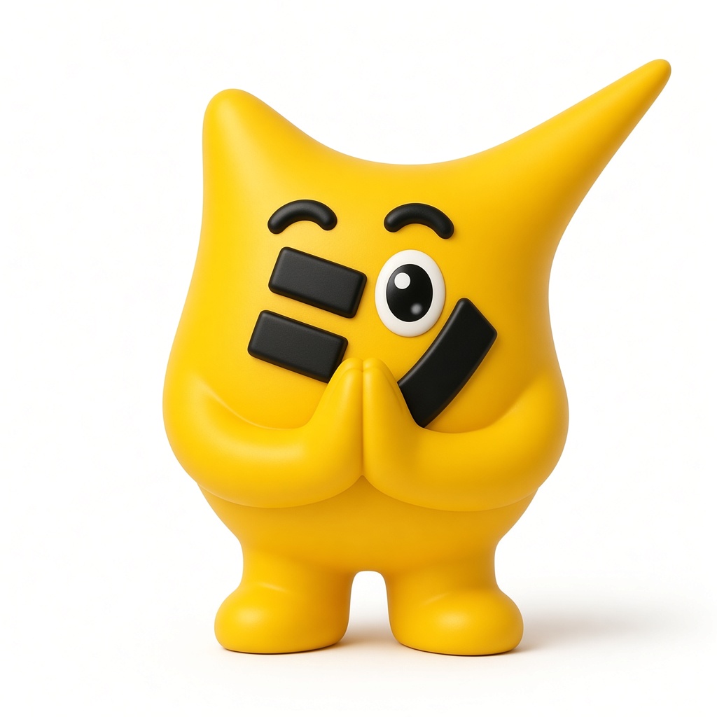 手を合わせているシャキーンくん