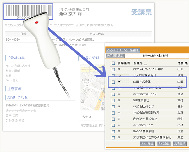 fig：バーコード受付