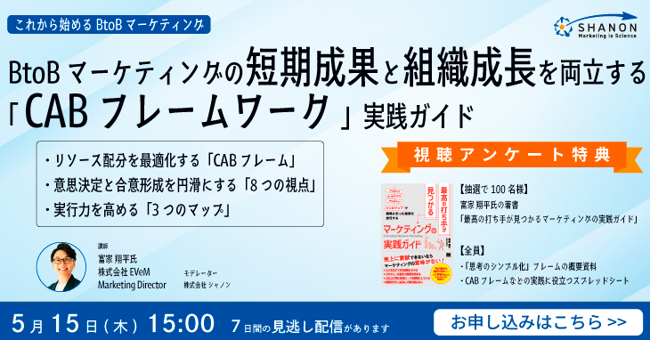 BtoBマーケティングの短期成果と組織成長を両立する「CABフレームワーク」実践ガイド